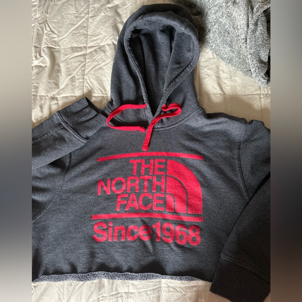 - North Face Cropped Hoodie - SIZE M